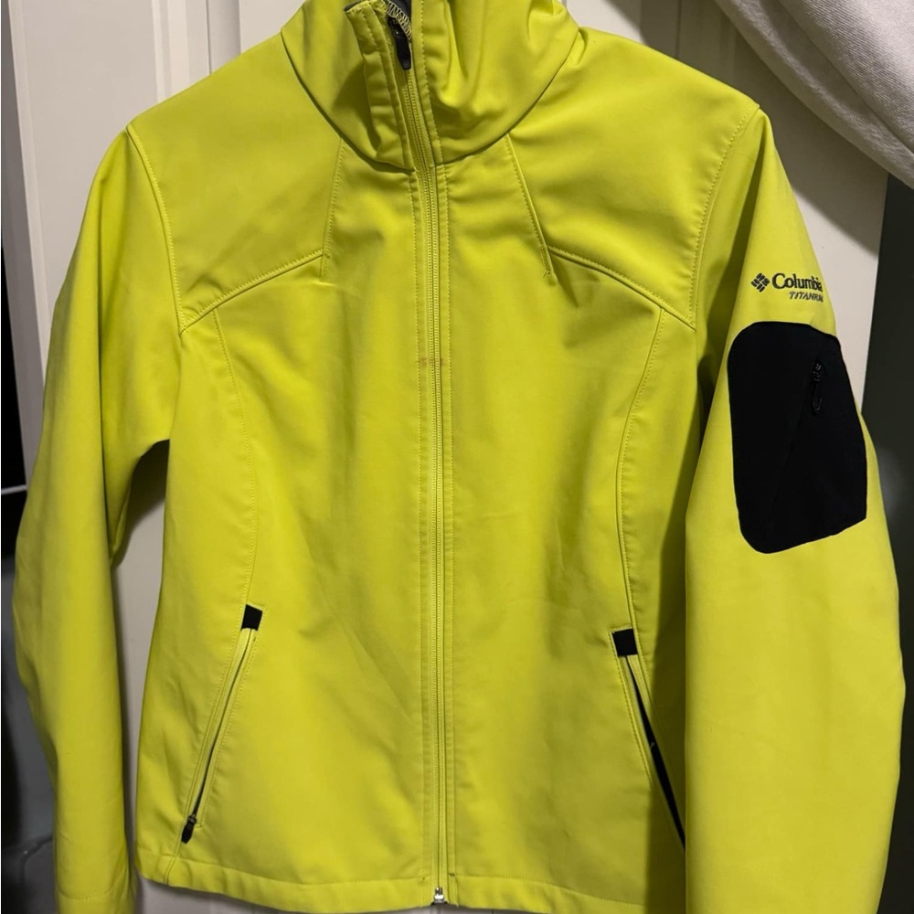Columbia Neon Yellow Softshell Jacket